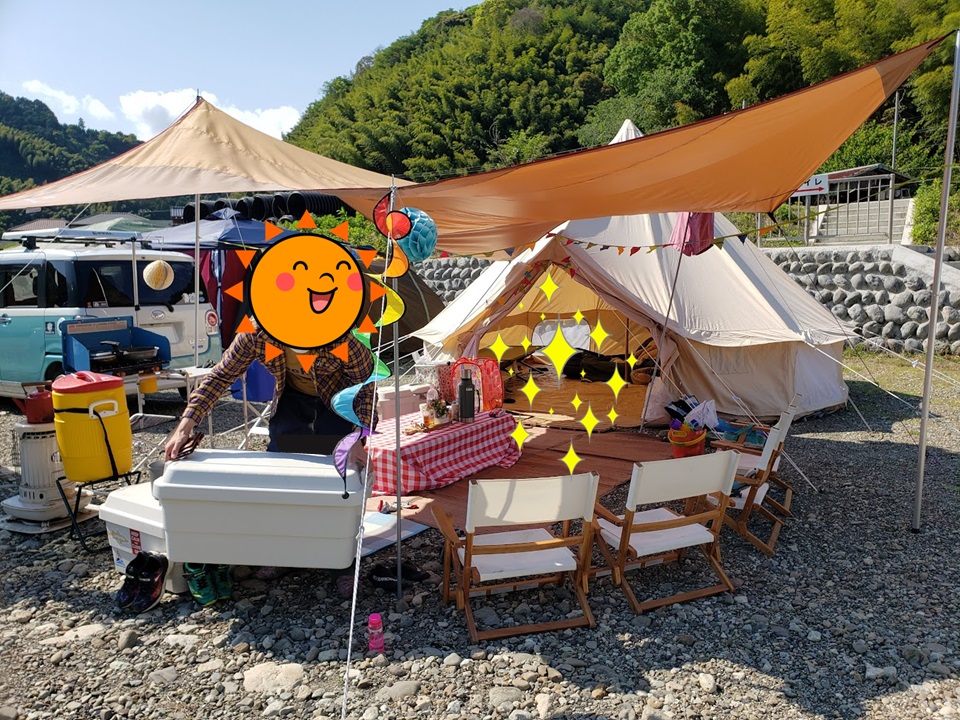 茂野島キャンプ適地_キャンプ風景2