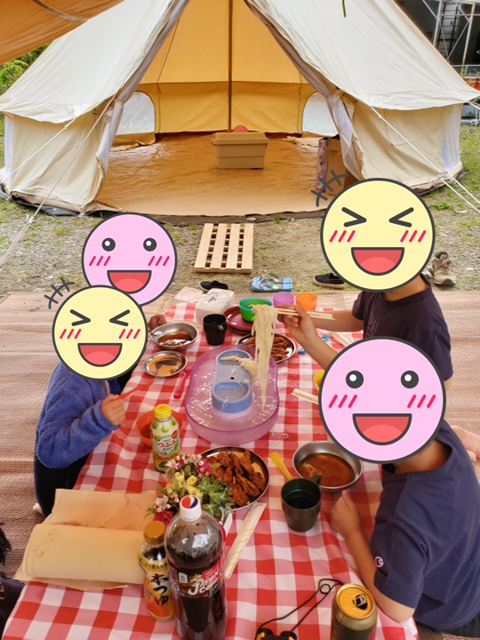 土村キャンプ適地_キャンプ風景